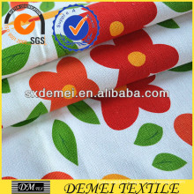 woven printed fabric flower polyester cotton